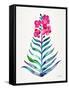 Fuchsia and Indigo Orchid Bloom-Cat Coquillette-Framed Stretched Canvas