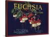 Fuchsia Brand - La Verne, California - Citrus Crate Label-Lantern Press-Stretched Canvas
