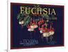 Fuchsia Brand - La Verne, California - Citrus Crate Label-Lantern Press-Framed Art Print