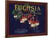 Fuchsia Brand - La Verne, California - Citrus Crate Label-Lantern Press-Framed Art Print