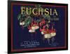 Fuchsia Brand - La Verne, California - Citrus Crate Label-Lantern Press-Framed Art Print