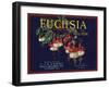 Fuchsia Brand - La Verne, California - Citrus Crate Label-Lantern Press-Framed Art Print