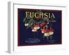 Fuchsia Brand - La Verne, California - Citrus Crate Label-Lantern Press-Framed Art Print