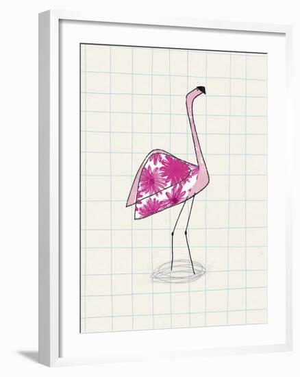 Fuchsia Flamingo-Lisa Stickley-Framed Giclee Print