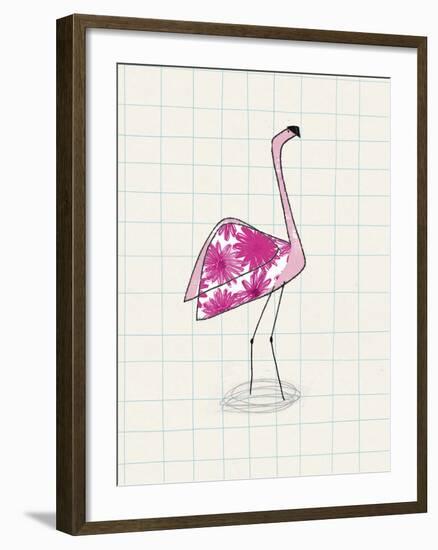 Fuchsia Flamingo-Lisa Stickley-Framed Giclee Print