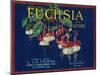 Fuchsia Lemon Label - La Verne, CA-Lantern Press-Mounted Art Print