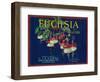 Fuchsia Lemon Label - La Verne, CA-Lantern Press-Framed Art Print