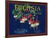 Fuchsia Lemon Label - La Verne, CA-Lantern Press-Framed Art Print