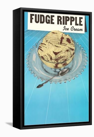 Fudge Ripple Ice Cream-null-Framed Stretched Canvas