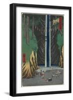 Fudo Waterfall, Oji, 1857-Utagawa Hiroshige-Framed Giclee Print