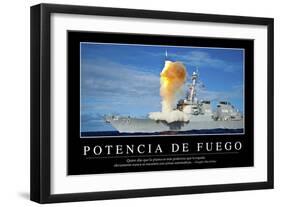 Fuego. Cita Inspiradora Y Póster Motivacional-null-Framed Premium Photographic Print