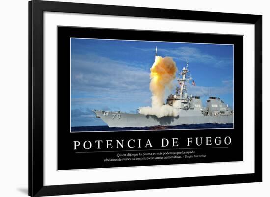 Fuego. Cita Inspiradora Y Póster Motivacional-null-Framed Photographic Print