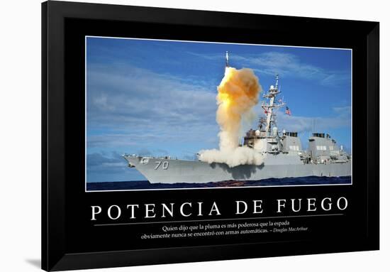 Fuego. Cita Inspiradora Y Póster Motivacional-null-Framed Photographic Print