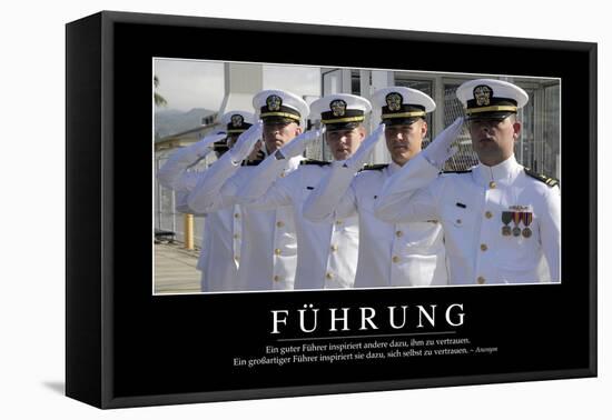 Führung: Motivationsposter Mit Inspirierendem Zitat-null-Framed Stretched Canvas