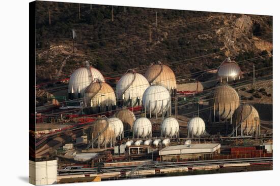Fuel and Gas Storage Tanks at an Oil Refinery-Philip Lange-Stretched Canvas