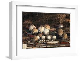 Fuel and Gas Storage Tanks at an Oil Refinery-Philip Lange-Framed Photographic Print