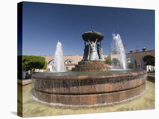 Fuente Las Tarasca, a Famous Fountain, Morelia, Michoacan, Mexico, North America-Richard Maschmeyer-Stretched Canvas