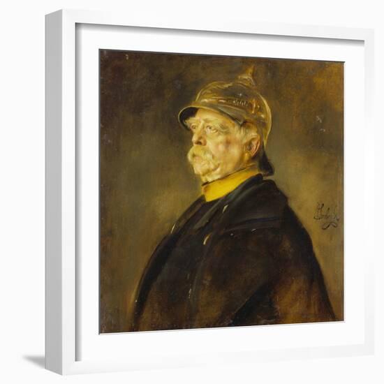 Fuerst Otto Von Bismarck Im Profil Mit Kuerassierhelm, um 1900-Franz Seraph von Lenbach-Framed Giclee Print