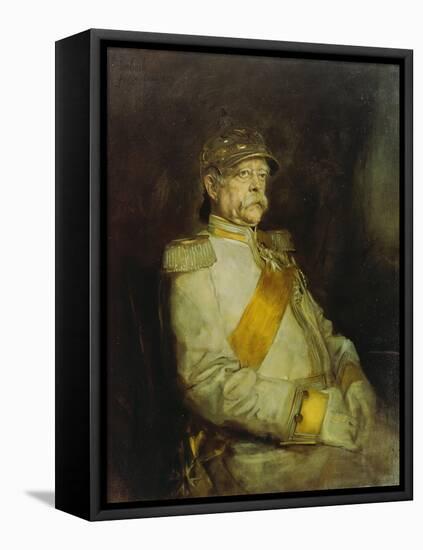 Fuerst Otto Von Bismarck in the Uniform of the Halberstaedter Cuirassiers-Franz Seraph von Lenbach-Framed Stretched Canvas