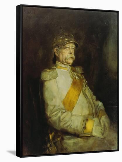 Fuerst Otto Von Bismarck in the Uniform of the Halberstaedter Cuirassiers-Franz Seraph von Lenbach-Framed Stretched Canvas