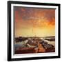 Fuerteventura Caleta Del Fuste Puerto Castillo at Canary Islands of Spain-Naturewolrd-Framed Photographic Print