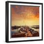 Fuerteventura Caleta Del Fuste Puerto Castillo at Canary Islands of Spain-Naturewolrd-Framed Photographic Print