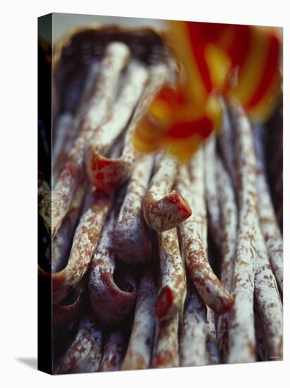 Fuet (Dried Hard Cured Sausage from Catalonia)-Richard Sprang-Stretched Canvas