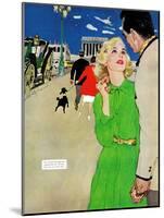 Fugitive From Romance - Saturday Evening Post "Leading Ladies", April 6, 1957 pg.35-Joe deMers-Mounted Giclee Print