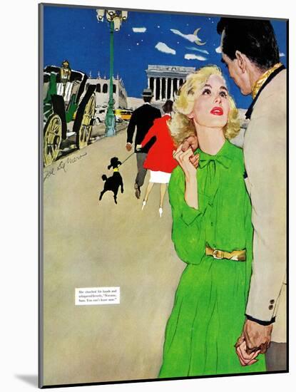Fugitive From Romance - Saturday Evening Post "Leading Ladies", April 6, 1957 pg.35-Joe deMers-Mounted Giclee Print