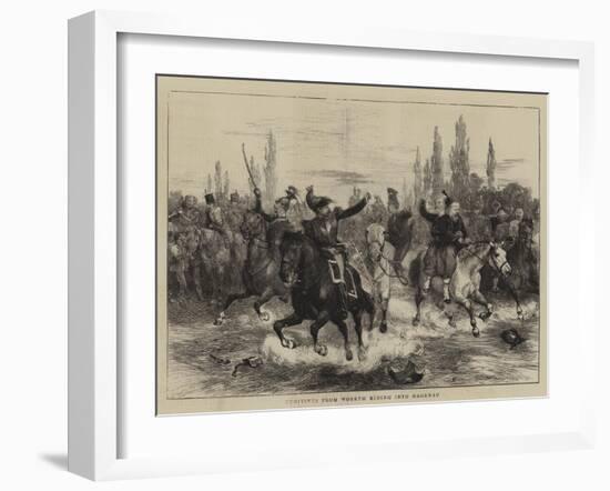 Fugitives from Woerth Riding into Hagenau-Charles Green-Framed Giclee Print