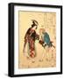 Fugu No Bijin to Kurage No Tomo-Yanagawa Shigenobu-Framed Giclee Print