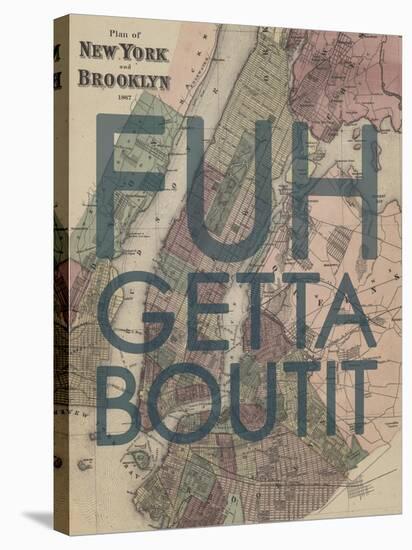 FUHGETTABOUTIT - 1867, New York & Brooklyn Plan, New York, United States Map-null-Stretched Canvas