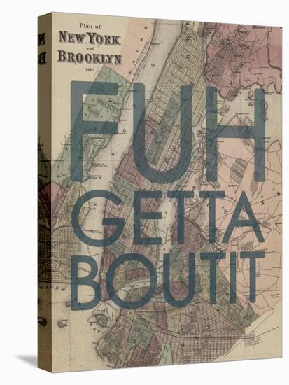 FUHGETTABOUTIT - 1867, New York & Brooklyn Plan, New York, United States Map-null-Stretched Canvas
