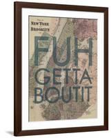 FUHGETTABOUTIT - 1867, New York & Brooklyn Plan, New York, United States Map-null-Framed Giclee Print