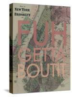 FUHGETTABOUTIT - 1867, New York & Brooklyn Plan, New York, United States Map-null-Stretched Canvas