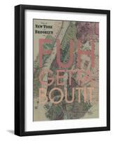 FUHGETTABOUTIT - 1867, New York & Brooklyn Plan, New York, United States Map-null-Framed Giclee Print