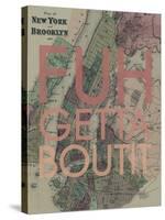 FUHGETTABOUTIT - 1867, New York & Brooklyn Plan, New York, United States Map-null-Stretched Canvas