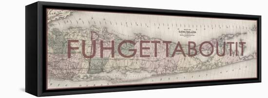 FUHGETTABOUTIT - 1873, Long Island Map, New York, United States Map-null-Framed Stretched Canvas