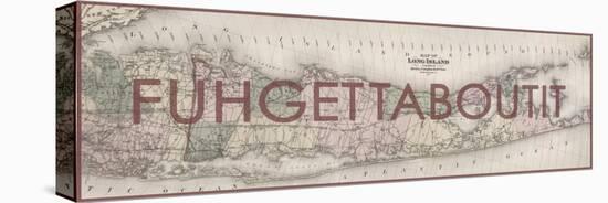 FUHGETTABOUTIT - 1873, Long Island Map, New York, United States Map-null-Stretched Canvas