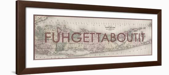 FUHGETTABOUTIT - 1873, Long Island Map, New York, United States Map-null-Framed Giclee Print