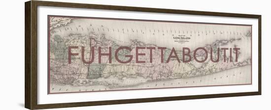 FUHGETTABOUTIT - 1873, Long Island Map, New York, United States Map-null-Framed Giclee Print