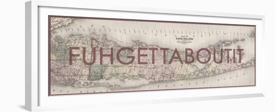 FUHGETTABOUTIT - 1873, Long Island Map, New York, United States Map-null-Framed Giclee Print