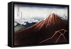 Fuji Above the Lightning, C1823-Katsushika Hokusai-Framed Stretched Canvas