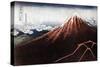 Fuji Above the Lightning, C1823-Katsushika Hokusai-Stretched Canvas