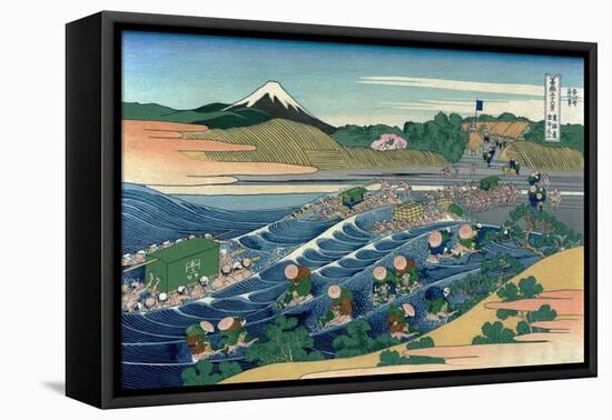 Fuji at Kanaya on the T?kaid?-null-Framed Stretched Canvas