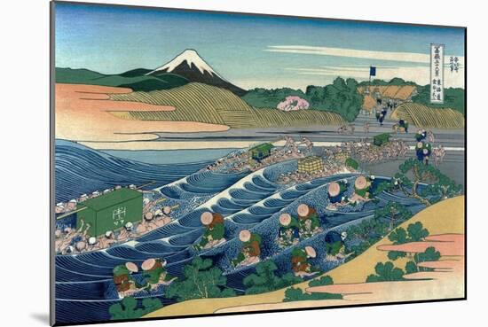 Fuji at Kanaya on the T?kaid?-null-Mounted Giclee Print
