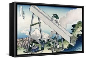 Fuji from a Sawyer's View-Katsushika Hokusai-Framed Stretched Canvas