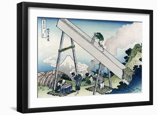 Fuji from a Sawyer's View-Katsushika Hokusai-Framed Art Print