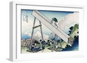 Fuji from a Sawyer's View-Katsushika Hokusai-Framed Art Print