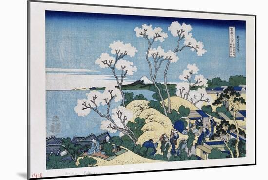 Fuji from Gotenyama at Shinagawa on the Tokaido'-Katsushika Hokusai-Mounted Giclee Print